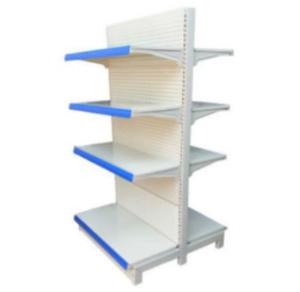 China Customized color Pharmacy shelf double sided pharmacy display rack factory