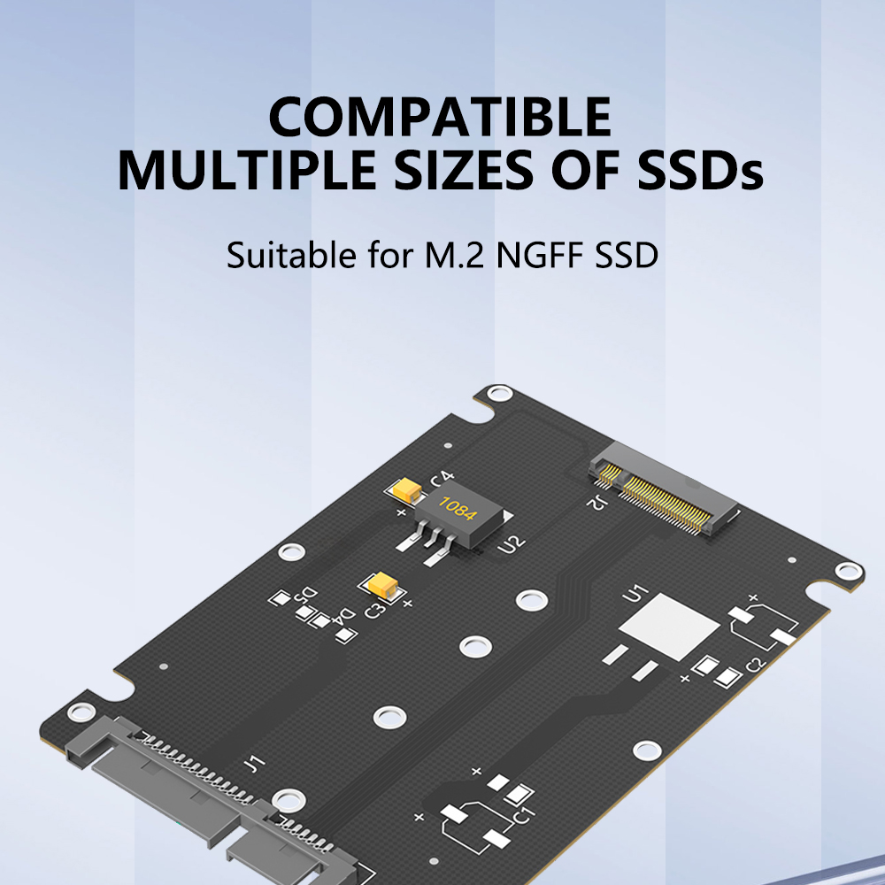 M.2 SATA to 2.5 Inch SATA III Adapter for NGFF SSD