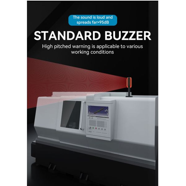 360° Beam Angle Beacon Tower Light DC 24V PC Lampshade Alarm For Safety Applications