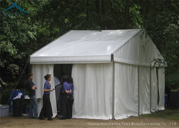 Customized Outdoor Sports Tents White PVC Roof And Grass Floor Flame Retardant