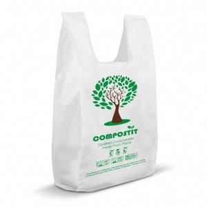 China Custom printed Certified Compostable Biodegradable plastic Carry Bags factory