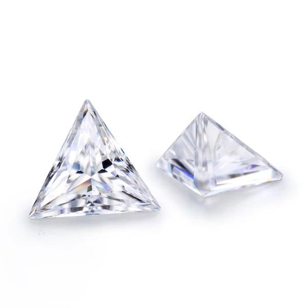 D Colorless Synthetic Moissanite Triangle Cut VVS1 Loose Moissanite Diamond 5
