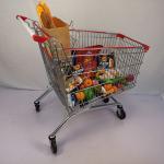 240L Super Large Grocery Shopping Trolley European Shopping Carts With Child