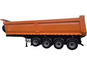 China U Shape Rear Tipper Truck Trailer 4 Axle 50 Ton 45 Cubic factory