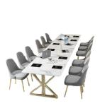 Light Luxury Scandinavian Style Office Furniture 2 Meters Marble Conference