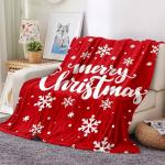 Christmas Sweater Print Super Soft Flannel Blanket Sustainable Bedding for