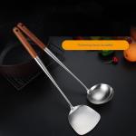 Extended Handle Rosewood 304 Spatula Stainless Steel Kitchen Utensils