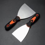 Rubber Handle Stainless Steel Blade Scrapers Flexible spatula putty knife