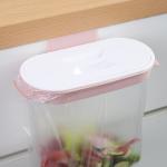 Portable Trash Garbage Bag Holder with Lid Over The Cabinet Plastic Trash Bag