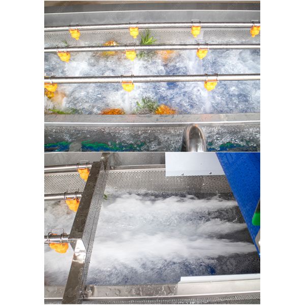 vegetable wash line pineapple juice processing line Pineapple bubble washing and vibrating air-drying line fruit processing machinery pineapple