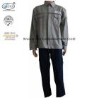 Cotton Grey Blue Fire Retardant Suit Jacket Pants Safety Protective Clothing