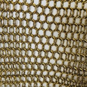 China Beautiful Gold Ring Decorative Wire Mesh 1.0mm Diameter factory