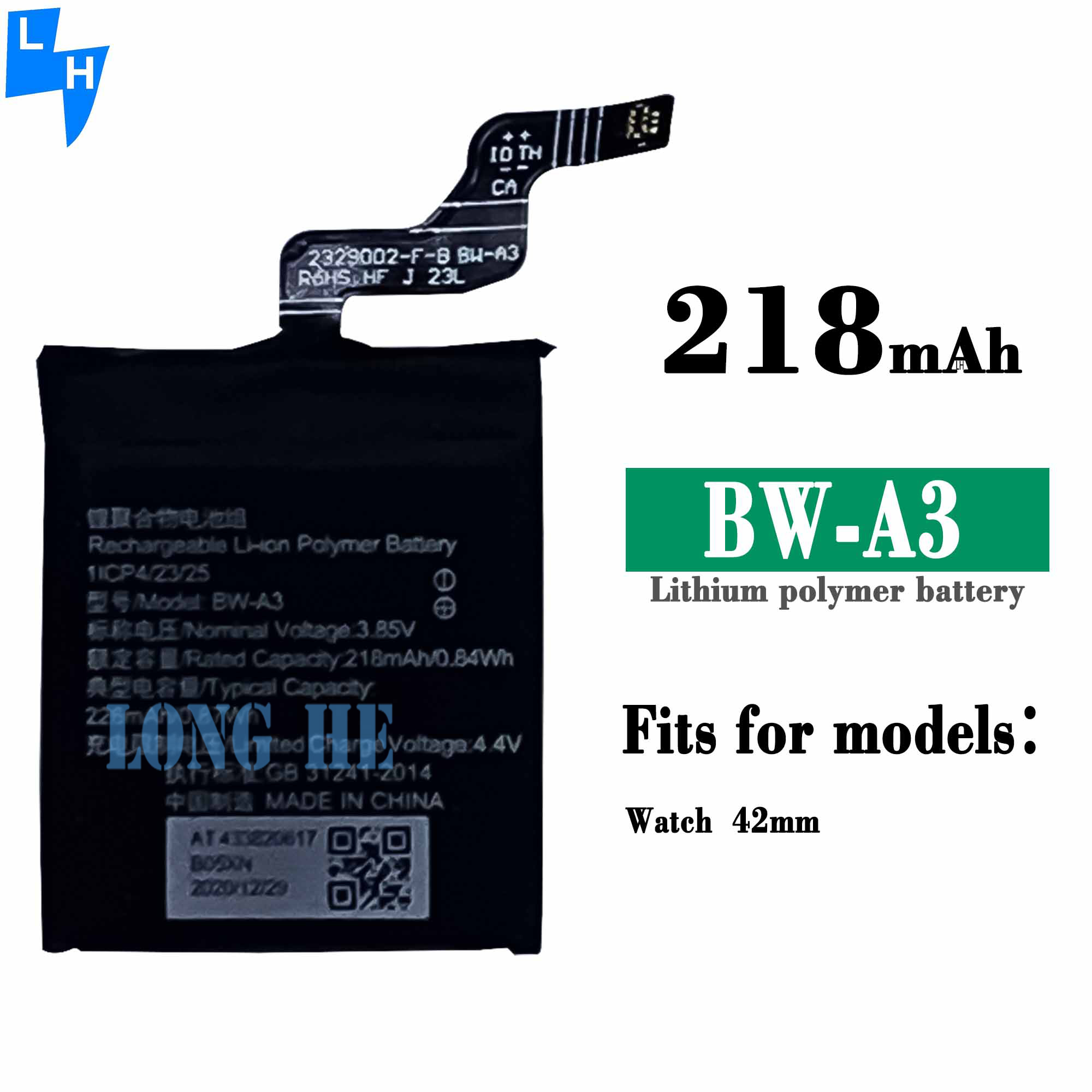 Original Capacity Rechargeable Batteries for VIVO Watch 42mm BW-A3 Upgrade Your Device