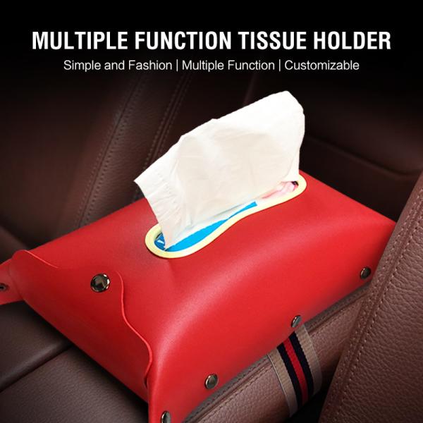 tissue holder PU leather tissue holder for car tissue holder for home storage