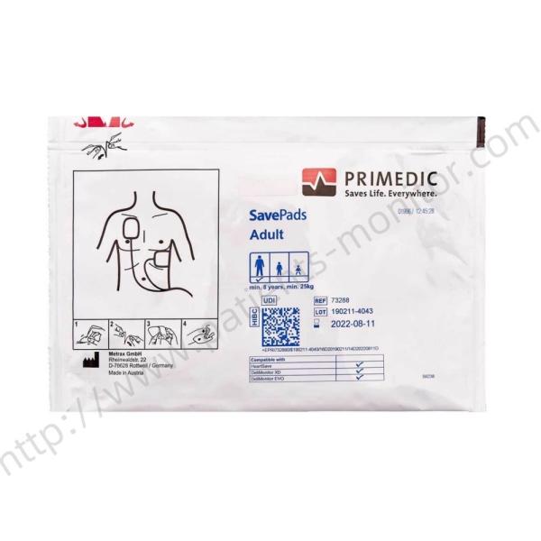 Metrax Primedic Defibrillator SavePads 73288 Disposable Adult Electrode Pads