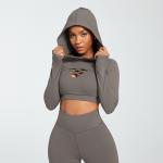 230gsm Athletic Women Workout Hoodies Long Sleeve Crop Top Hoodies