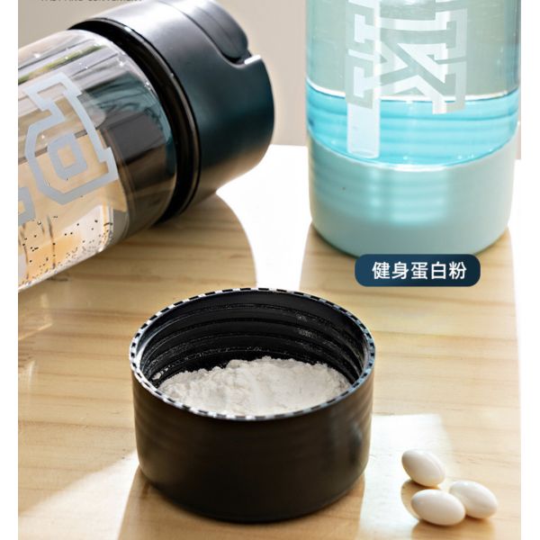 Transparent Sports Water Bottle With Printed Handle Base Silicone Pad Water Bottle