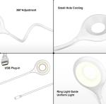 USB Gooseneck LED Lamp Study Books Reading Light 5V Silicone Hose 300mm