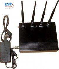 China 2G / 3G Desktop Cell Phone Signal Jammer 5 Antenna For Conference Room factory