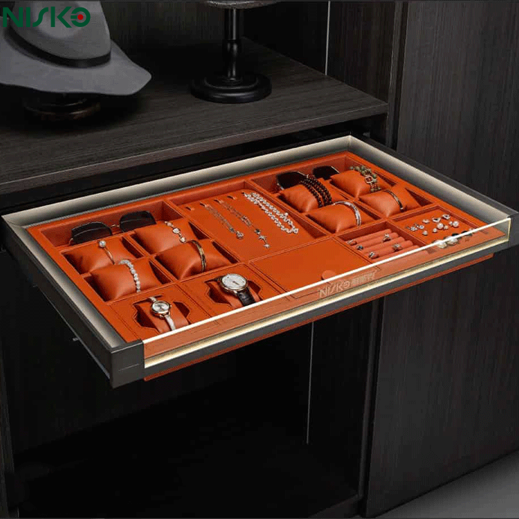 China Pull Out Jewelry Box Closet Wardrobe Jewelry Drawer 600mm 800mm factory
