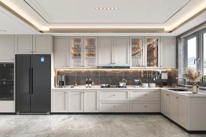 China Luxury Kitchen Design Cupboard Lacquer Kitchen Cabinets For Apartment Hotel factory