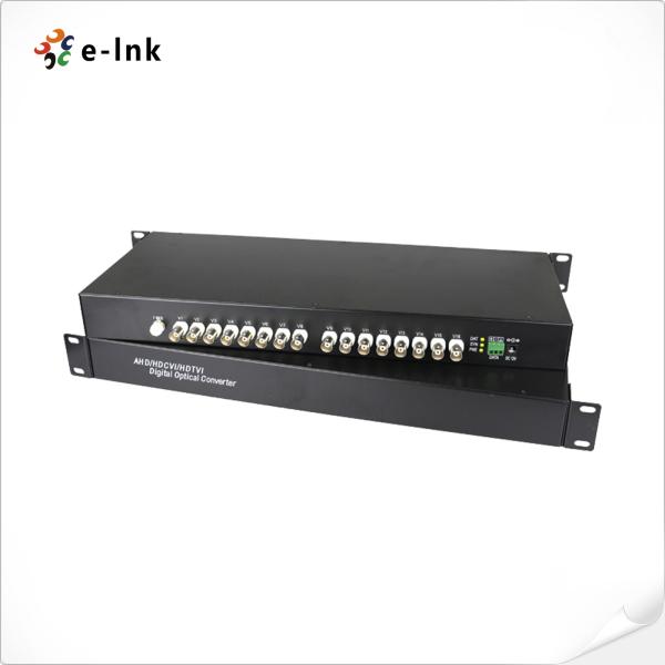 16 Channel HD-Video over Optical Fiber Transmitter and Receiver Support HD-AHD