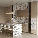 Custom Modern Furniture Kitchen Dining Room Cabinet Wood Veneer Door Panel