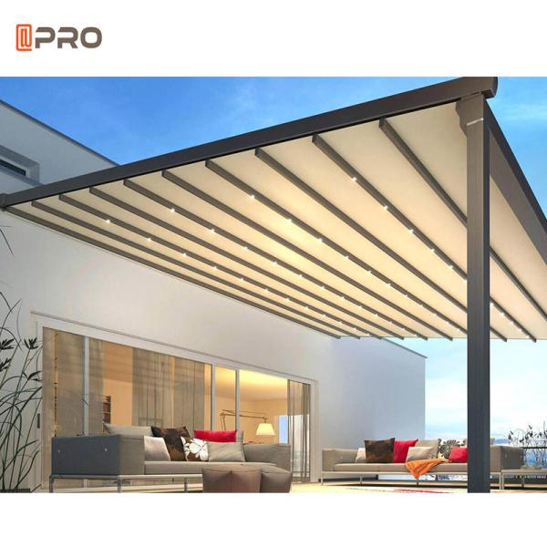 Lightweight 2m Patio Roof Modern Aluminum Pergola Cassette Canopy Retractable