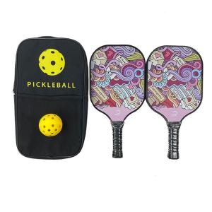 China Rackets Custom Printed Pickleball Paddles Carbon Fiber Head Graphite factory