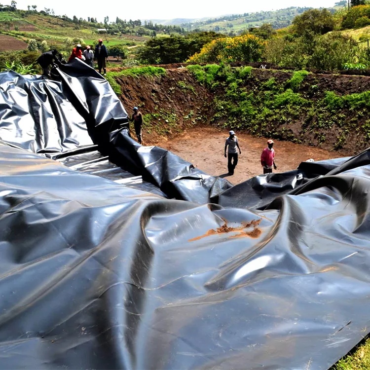 Standard ASTM GRI-GM13 45 mil Food Grade Black Blue EPDM Rubber Pond Pool Sheet Liner