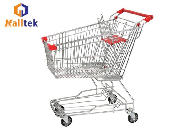 Retail Store 100L Asian Style Supermarket Shopping Trolley , Mini Supermarket
