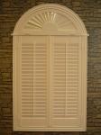 indoor 100% basswood arch shutters for windows without control bar