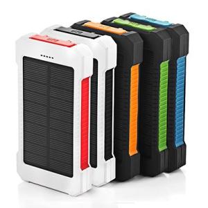 China Inbuilt Compass 8000mAh Polymer Battery IP67 Waterproof Solar Power Bank for Traveling factory