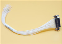 China 15 Pins Gold Plating J30J Micro Rectangular Connector Male Plug with wire length 50cm/500mm Use for Electronics Industry factory