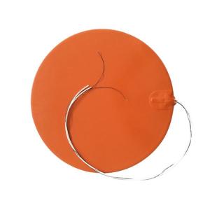 China 12 Volt Round Silicone Heater 30deg 80x100mm 25 Watt Flexible factory