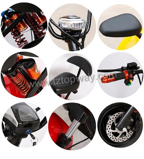 Popular Halley Electric Scooter 1000W 60V Fat Tyre Citycoco