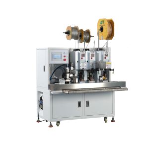 China Cable Wire Stripping And Crimping Machine CX-2000A Power Cord Making 3 / 4 Cores on sale