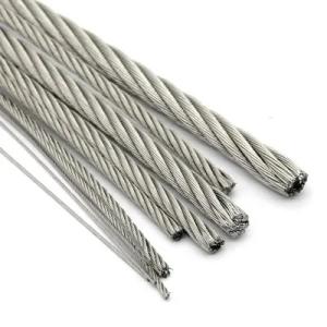 China 6X19S FC/IWRC Steel Wire Rope for Coal Crance Standard AiSi and Type 316 Stainless Steel factory