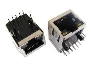 China 10/100 Base Female RJ45 Punch Down Jack 1x1 Single Port With EMI Finger factory