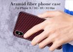 iPhone X Red Glossy Finish Aramid Fiber Phone Case