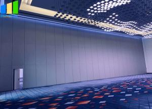 China Office Sound Proof Partitions Movable Wooden Finish Aluminum Frame For Wedding Hall factory