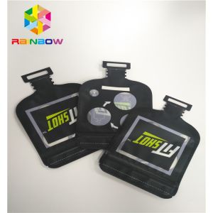 China Candy Packaging Irregular Shape Custom Plastic Bags With Zipper on sale