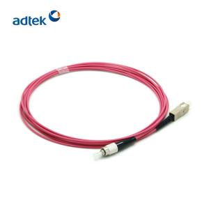 China SC/UPC-FC/UPC Duplex 2.0mm 50/125 OM4 3M PVC/LSZH Violet Patch Cord factory
