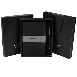 Gift Set Hardcover Leather A5 Lined Journal Writing Thick Classic Ruled Notebook