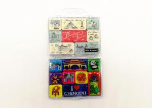 China 3D Resin Photo Print Fridge Magnet Epoxy Fridge Magnet 30 Mm X 40 Mm With Transparent Plastic Boxtransparent Plastic Box factory