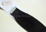 26 Inch Remy Human Hair Extensions, 65 CM Long Jet Black Remy Tape In Human Hair