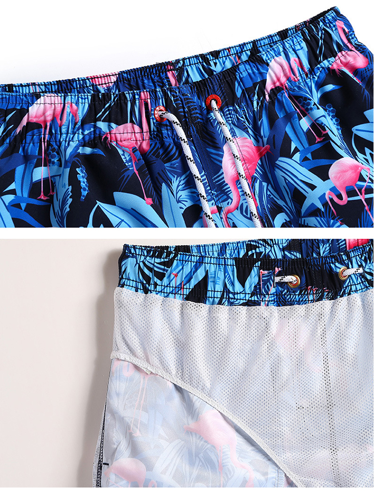 Quick Dry Mesh Cover Up Shorts , Mens Beach Swim Trunks Plus Size Waterproof