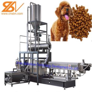 China Double Screw Fish Food Extruder Machine , Dog Food Processing Equipment on sale