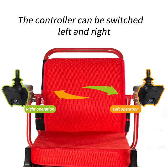 Adjustable Controller Classic Foldable Electric Wheelchair With Brushless Motor