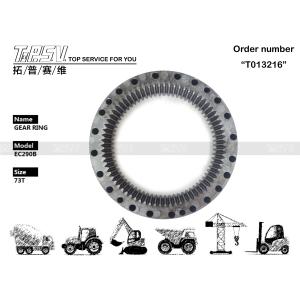 China Black EC290B Excavator Swing Inner Gear Ring With Gear Meshing Installation VOE14547266 factory
